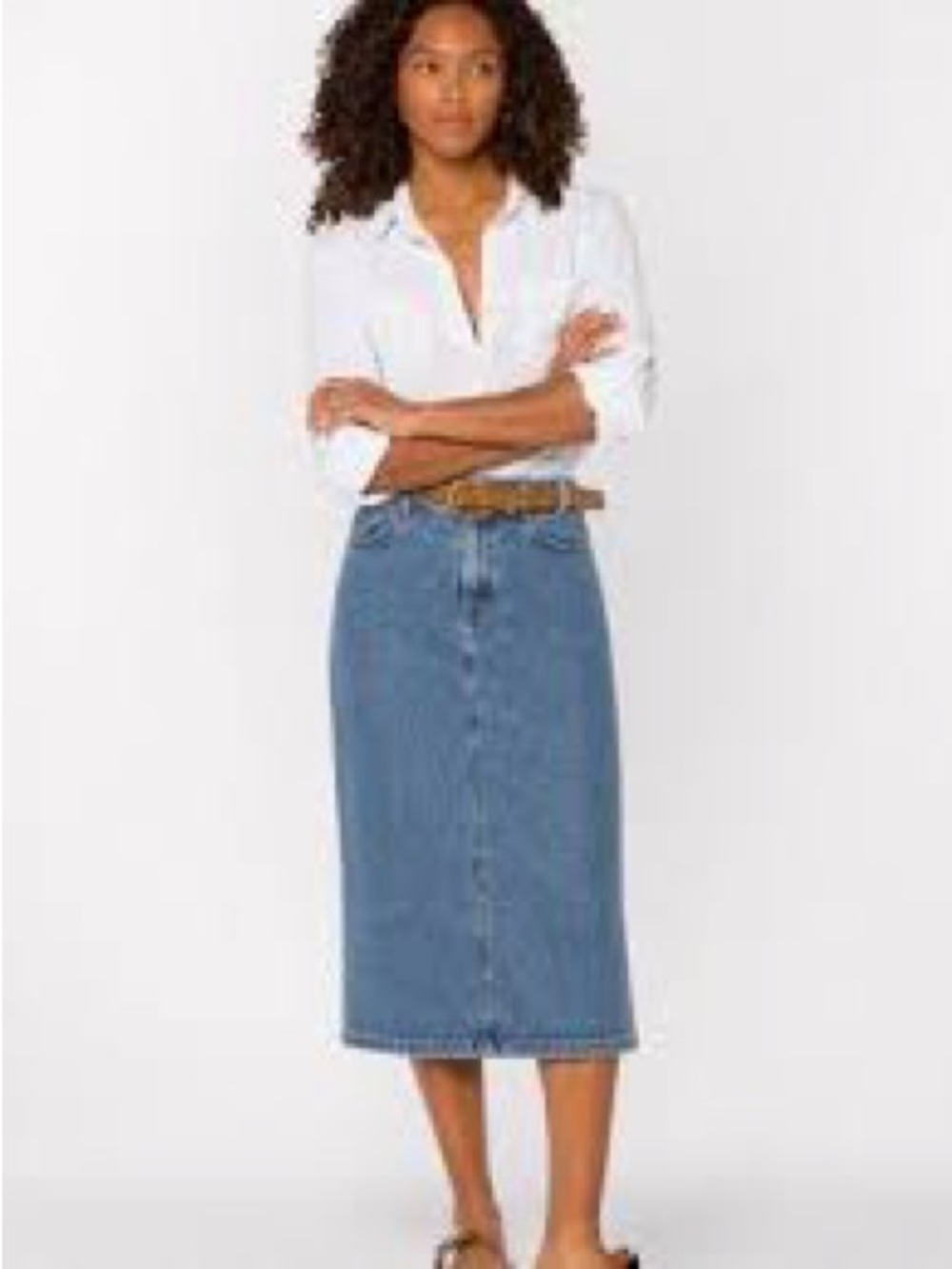 Velvet heart | Melissa denim midi skirt | 28